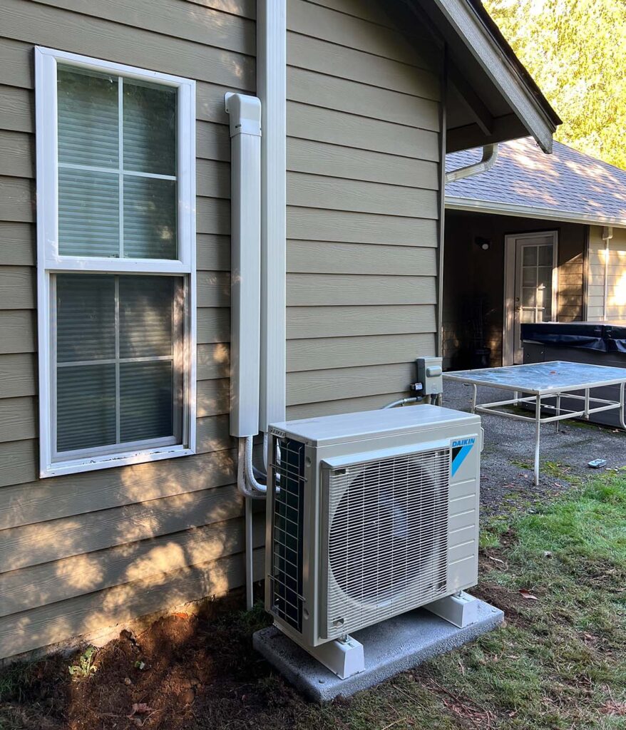 angle view of heat pump